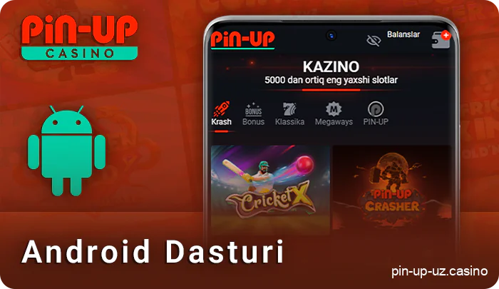 Pin Up-APK faylini yuklab olib, Android ilovasi orqali kazino o'ynang