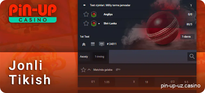 PinUp foydalanuvchilari jonli o'yinlarga garovlar qo'yishi mumkin