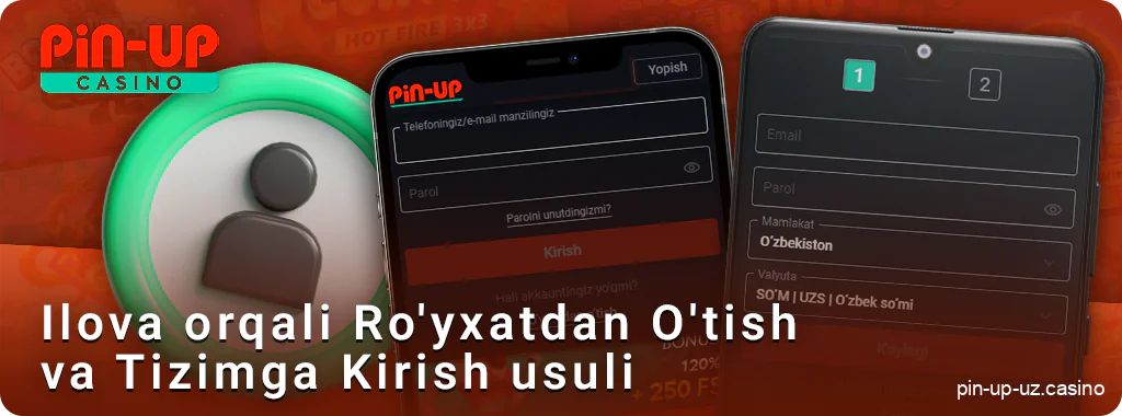 PIN Up ilovasida o'zbek futbolchilari uchun avtorizatsiya qilish uchun hisob yarating